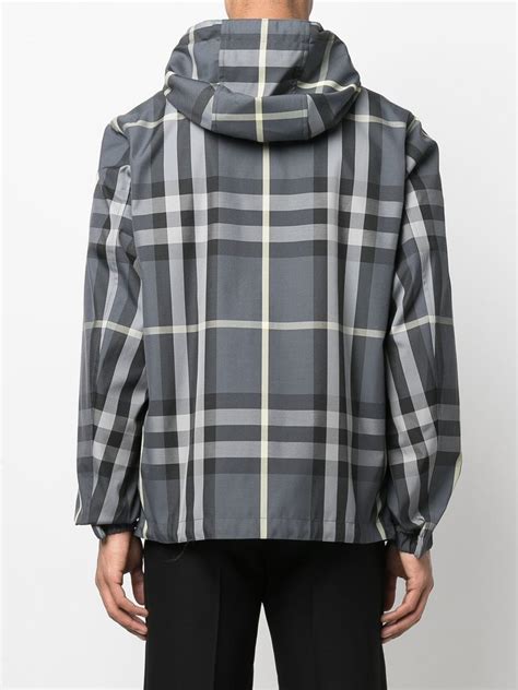 burberry check hooded jacket.